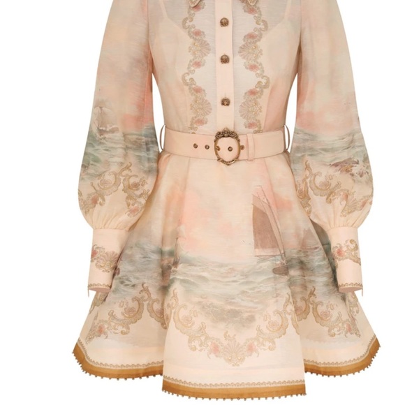 Zimmermann Cream and Tan Mini Dress - Picture 12 of 16